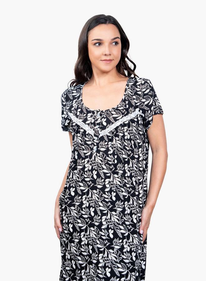 Aadaraya Printed Night Gown - Image 3