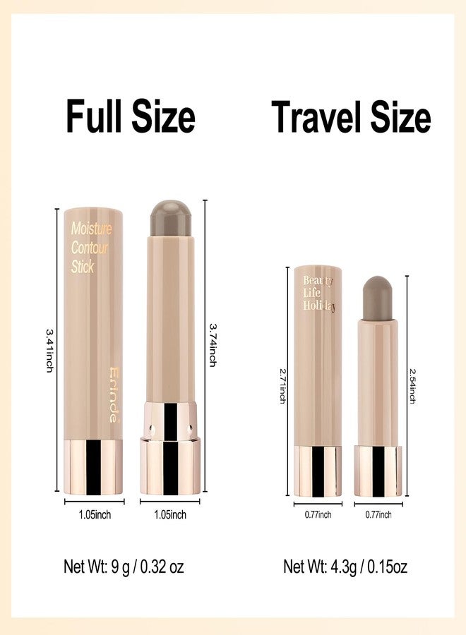 Erinde Cool Toned Contour Stick, Grey Nose Cream Contour for Fair Pale Light Olive Skin, Matte Bronzer Stick, Waterproof & Long Lasting Face Shaping Makeup, 9g Large Capacity, 01 Cool Gray Brown - Image 2