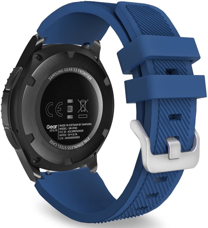 eWINNER Replacement Watch Band Soft Silicone Sport Strap Compatible with Samsung Gear S3 Frontier/Classic/LTE 46mm Smartwatch - Image 2