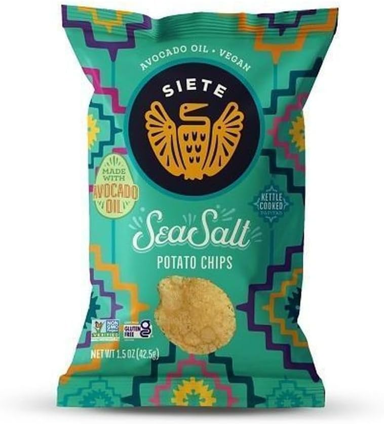 Siete Family Foods Sea Salt Potato Chips, 5.5 oz Bag - Gluten Free and Vegan Snack