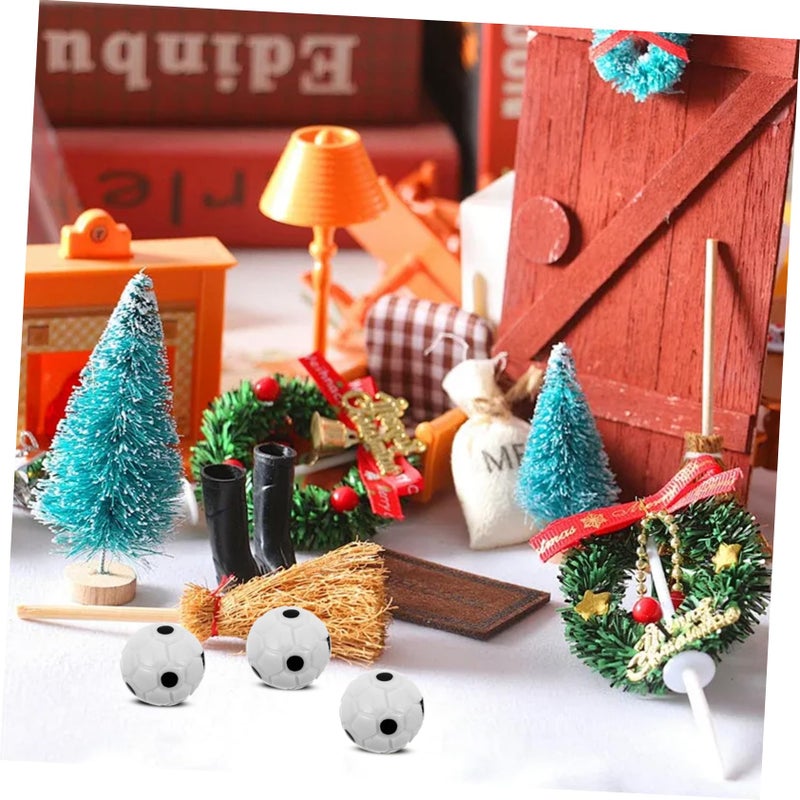 Miniature Soccer Ball Set 5Pcs Decorative Football Models For DIY Crafts And Imaginative Play - Image 5
