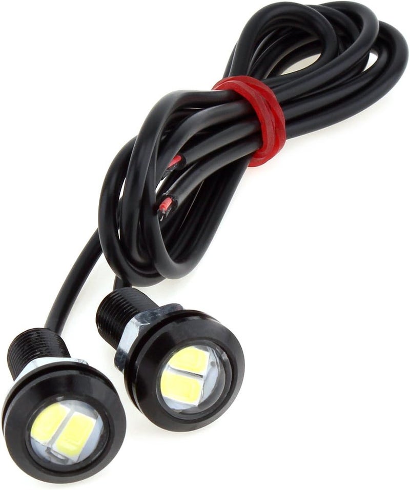 ePathChina Eagle Eye LED Chip Car Fog White Light DRL Bulb 9W 18MM 5730 Reverse Backup Parking Signal 10pcs 6000K - Image 5