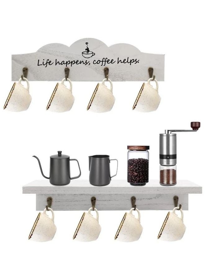 Brown Mug Organizer 2pcs Coffee Cup Holder for Kitchen Office Display - Image 2