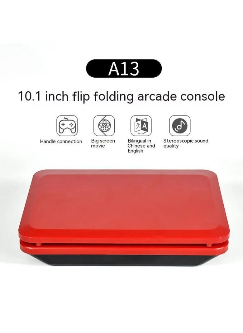 EVEREEN - A13 Retro Game Arcade 10 Inch Hd Large Screen Game Machine Folding Flip Rk3128 Chip Cpu Simulator Detachable Joystick (32G) - Image 1