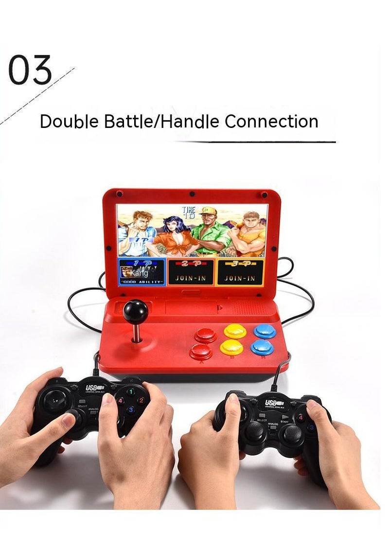 EVEREEN - A13 Retro Game Arcade 10 Inch Hd Large Screen Game Machine Folding Flip Rk3128 Chip Cpu Simulator Detachable Joystick (32G) - Image 1