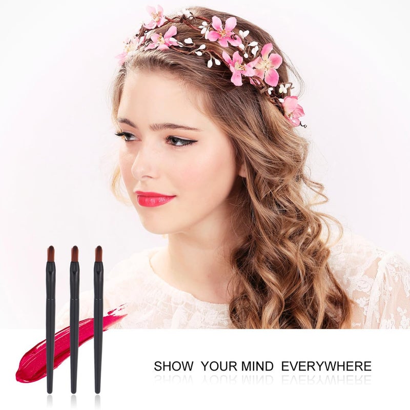 Healeved 50pcs Disposable Lip Brush for Lipstick Portable Makeup Applicator Sticks Black Plastic Handle Lip Makeup Brushes for Travel and Daily Beauty Use - Image 5