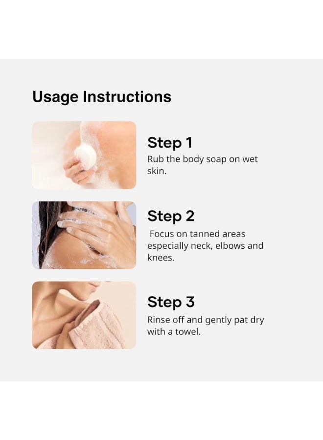 Cureskin Radiance Body Soap | For Pigmentation & Sun Damage with Alpha Arbutin, Kojic Acid and Ucuba Butter | Soap Tan Removal, 75 g (Pack of 3) - Image 2