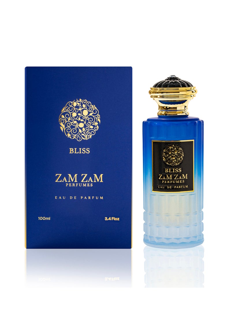 ZAMZAM PERFUME Zamzam Bliss 100ml Unisex Eau de Parfum – Long-Lasting Oriental Vanilla with Saffron and Bulgarian Rose - Image 1