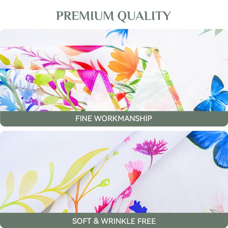 Softalker Spring Tablecloth Rectangle - Easter Waterproof Floral Pattern Decorative Table Cloth, Stain Resistant Wrinkle Free Wipeable Table Cover for Dinner, Party, Picnic, Outdoor, 60 x 84 Inch - Image 5