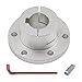 MiJunHD Aluminum Alloy Flange Coupling 18 mm Inner Dia with Locking Key Slot Clamping Fixed Type Flange Shaft Coupler for DIY RC Robot Car Model Connecting Motor and Wheel 1Piece - Image 2