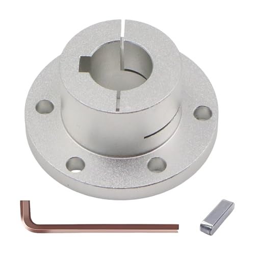 MiJunHD Aluminum Alloy Flange Coupling 18 mm Inner Dia with Locking Key Slot Clamping Fixed Type Flange Shaft Coupler for DIY RC Robot Car Model Connecting Motor and Wheel 1Piece - Image 1