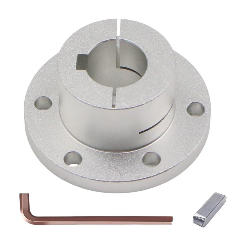MiJunHD Aluminum Alloy Flange Coupling 18 mm Inner Dia with Locking Key Slot Clamping Fixed Type Flange Shaft Coupler for DIY RC Robot Car Model Connecting Motor and Wheel 1Piece - Image 3