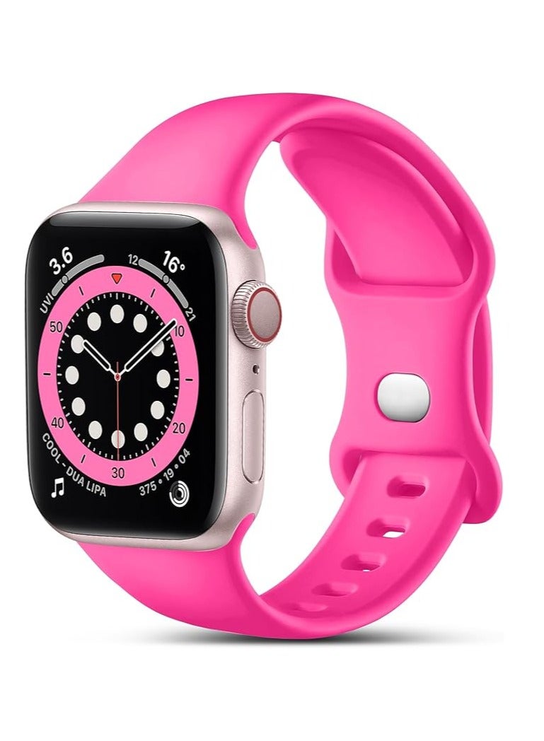 Compatible with Apple Watch Strap  42mm 44mm 45mm 46mm 49mm, Soft Silicone Sport Band Replacement Straps Compatible with iWatch SE Series 10 9 8 7 6 5 4  for Women - Image 1