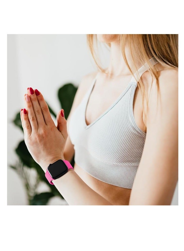 Compatible with Apple Watch Strap  42mm 44mm 45mm 46mm 49mm, Soft Silicone Sport Band Replacement Straps Compatible with iWatch SE Series 10 9 8 7 6 5 4  for Women - Image 2