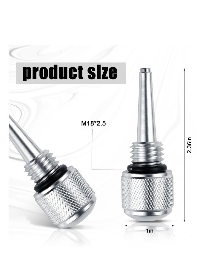 Generic 2 Pcs Magnetic Oil Dipstick for Inverter Generators, Aluminum Magnetic Dipstick Replacement with O Ring, Silver  - Image 2