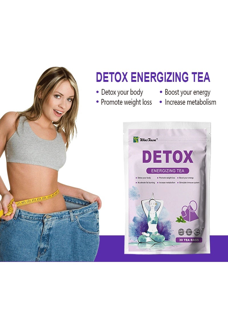 Wins Town 2-PACKS Detox Energizing Tea: Detoxifies, Aids Weight Loss, and Boosts Metabolism 30 bags.*2 - Image 5