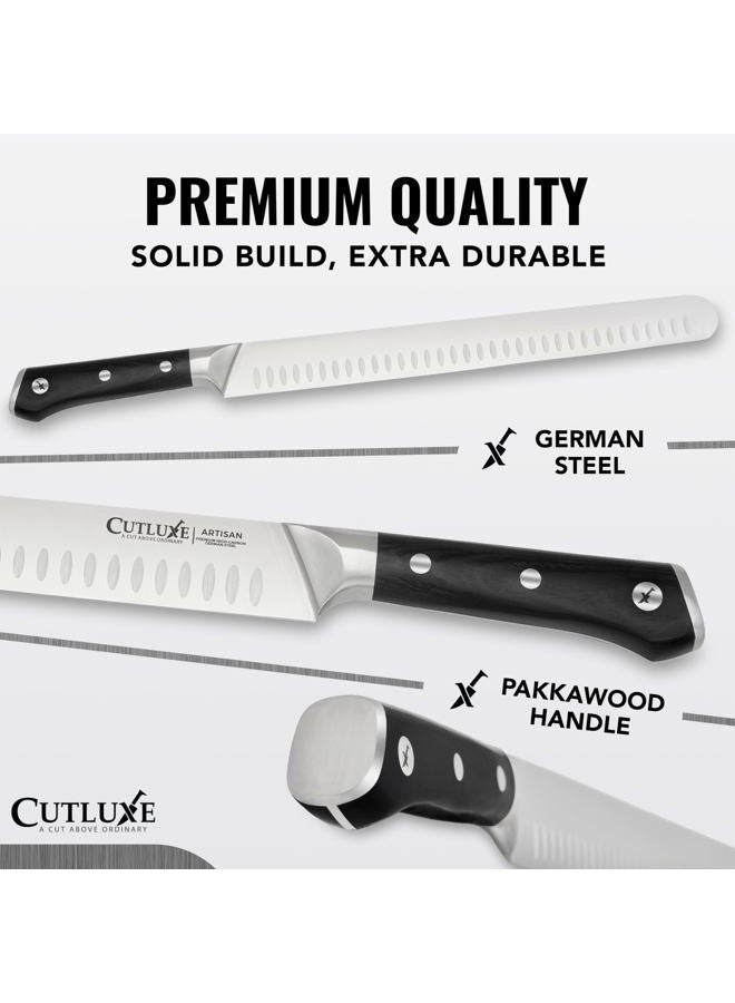 Cutluxe Slicing Carving Knife – 12" Brisket Knife, Meat Cutting and BBQ Knife – Razor Sharp German Steel – Full Tang & Ergonomic Handle Design – Artisan Series - Image 2