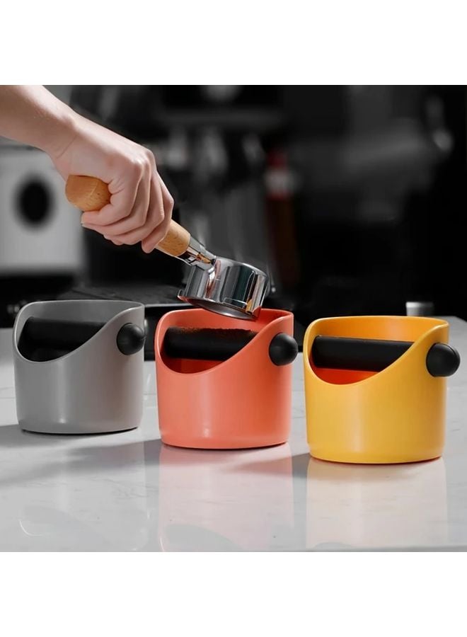 Black Coffee Knock Box Shock Absorbent Anti Slip Espresso Dump Bin Removable Silicone Bar - Image 5