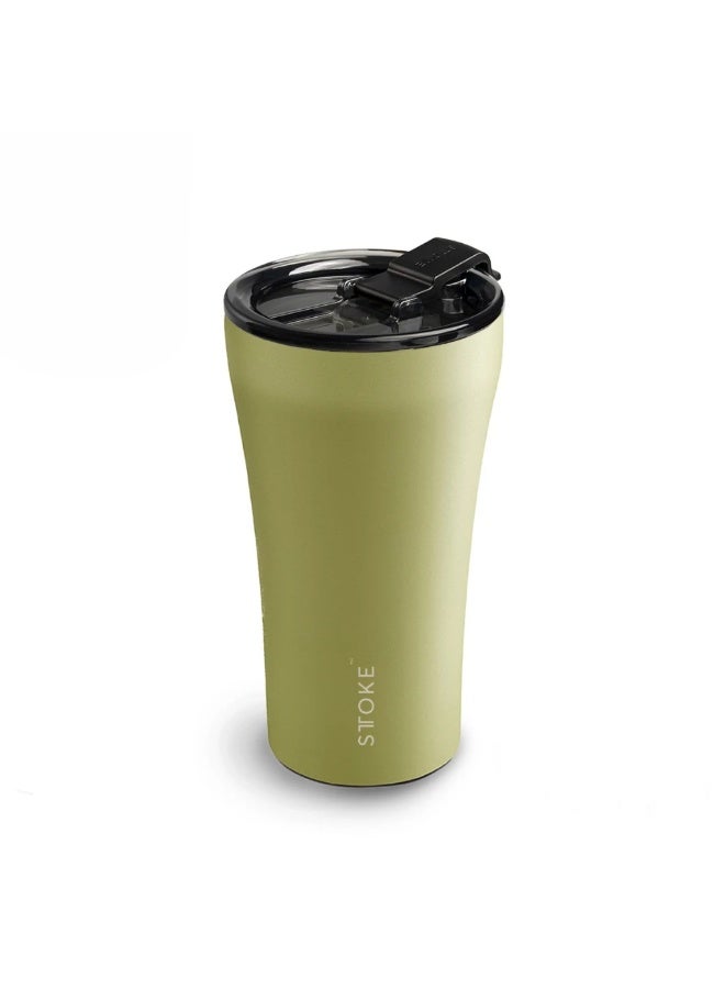 STTOKE Ceramic Insulated Leakproof Tumbler Bottle - 350ml/12oz | Commuter Cup Earth Series(Willow Grey) - Image 1