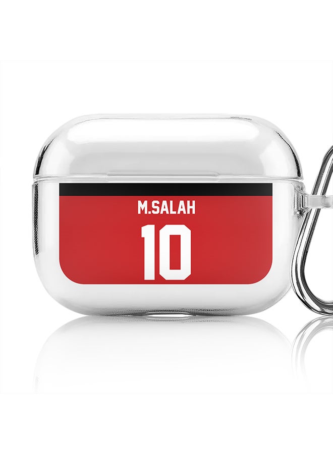 Stylizedd Classic Clear printed Case for Apple Airpods Pro Soft TPU Gel Thin Transparent Flexible Cover [Designed for Apple Airpods Pro] - Football Team - Egypt, Player Name - M.Salah - Image 1