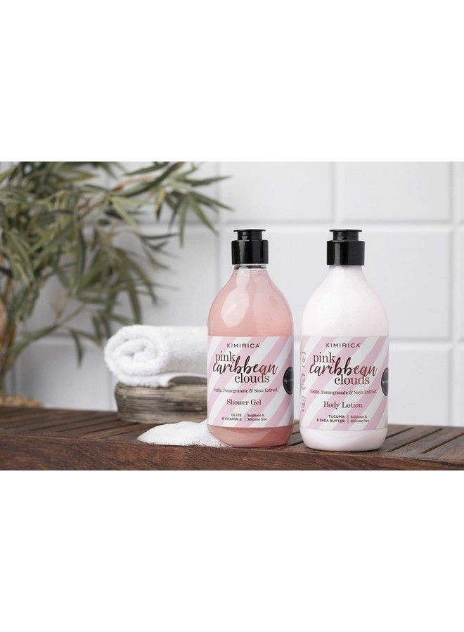 KIMIRICA Pink Caribbean Clouds Shower Gel And Moisturizing Body Lotion Duo ; Gift Set Of 2 ; 100% Vegan Paraben And Sls Free (Pink Caribbean Clouds 300Ml) - Image 5