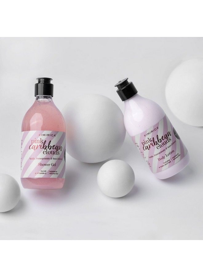 KIMIRICA Pink Caribbean Clouds Shower Gel And Moisturizing Body Lotion Duo ; Gift Set Of 2 ; 100% Vegan Paraben And Sls Free (Pink Caribbean Clouds 300Ml) - Image 4