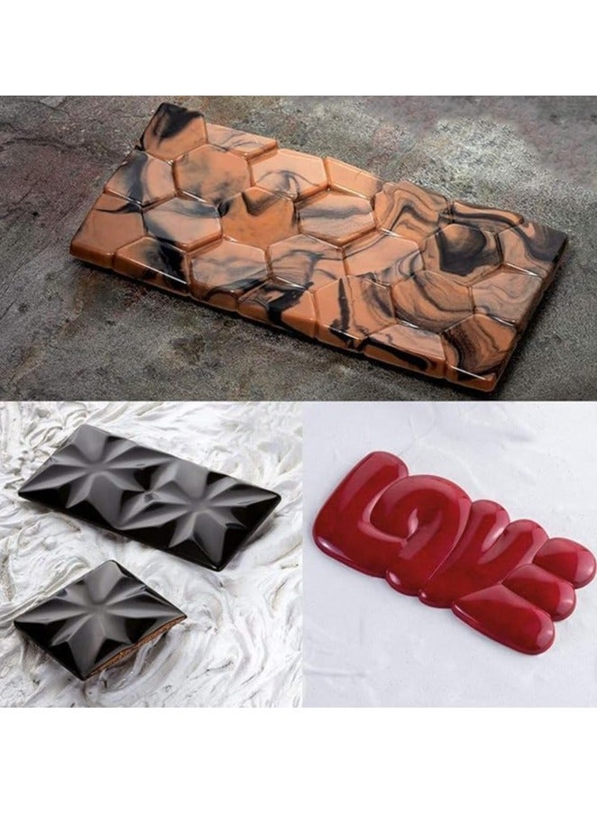 إسكدنيا 4 عبوات قوالب شوكولاتة سيليكون مانعة للالتصاق، 6 قوالب قوالب شوكولاتة قابلة للتحلل الحيوي للخبز والوجبات الخفيفة - Image 5