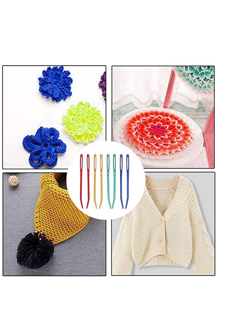 SYOSI Aluminum Yarn Needle, Large Eyes Blunt Yarn Needles Jumbo Bent Tapestry Needle Darning Needles Bent in Box for Knitting Crochet, Beading Quilting Crochet, Sewing, Threading, Embroidery Knit - Image 5