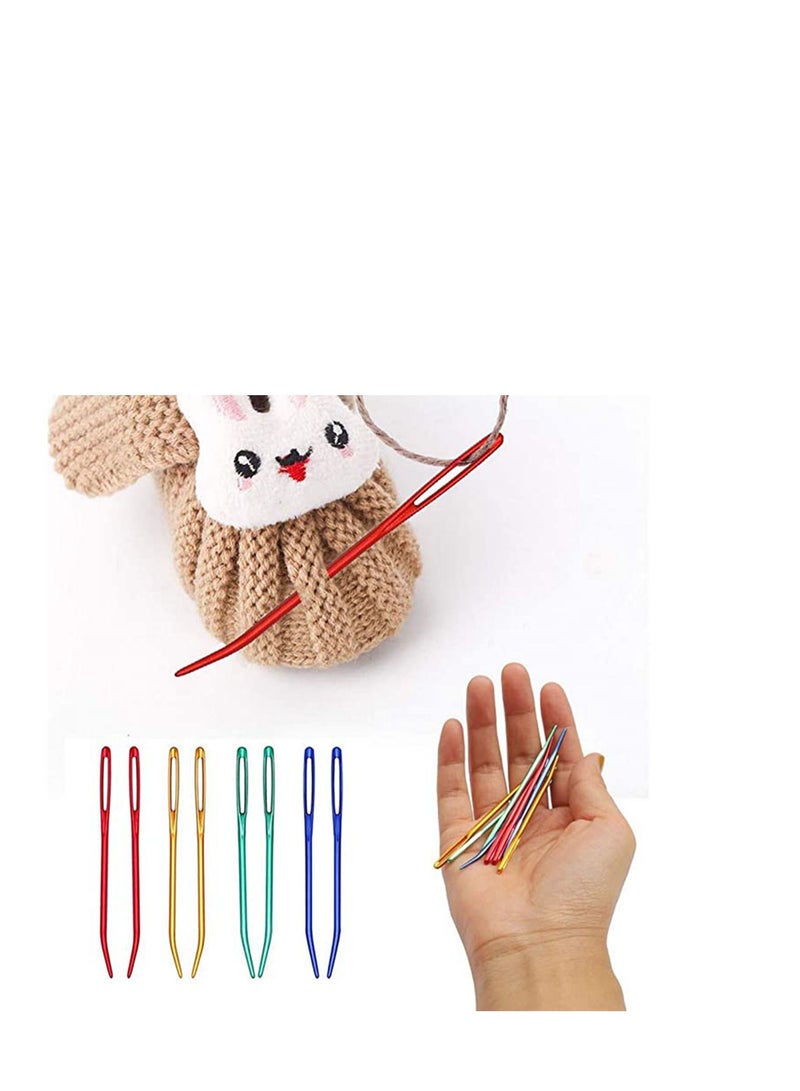 SYOSI Aluminum Yarn Needle, Large Eyes Blunt Yarn Needles Jumbo Bent Tapestry Needle Darning Needles Bent in Box for Knitting Crochet, Beading Quilting Crochet, Sewing, Threading, Embroidery Knit - Image 4