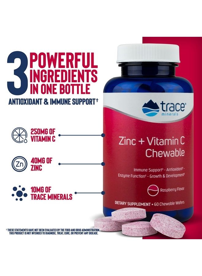 Trace Minerals Research Raspberry Chewable Zinc 60 Count, 60 CT - Image 3