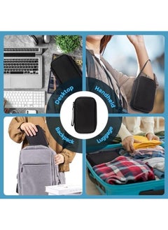 Procases Electronics Organizer Travel Case Portable Tech Cable Organizer Bag Charger Organizer Case Pouch For Travel Accessories Electronics Power Bank Wire Black  - Image 3