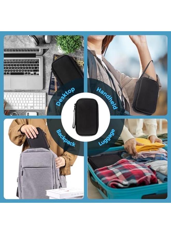Procases Electronics Organizer Travel Case Portable Tech Cable Organizer Bag Charger Organizer Case Pouch For Travel Accessories Electronics Power Bank Wire Black - Image 3
