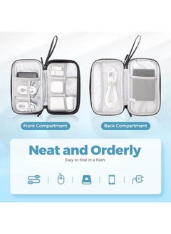 Procases Electronics Organizer Travel Case Portable Tech Cable Organizer Bag Charger Organizer Case Pouch For Travel Accessories Electronics Power Bank Wire Black  - Image 1