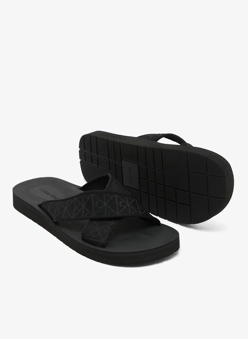 Calvin Klein  Leonidas - Logo Webbing Sandals for Men | Best Price UAE