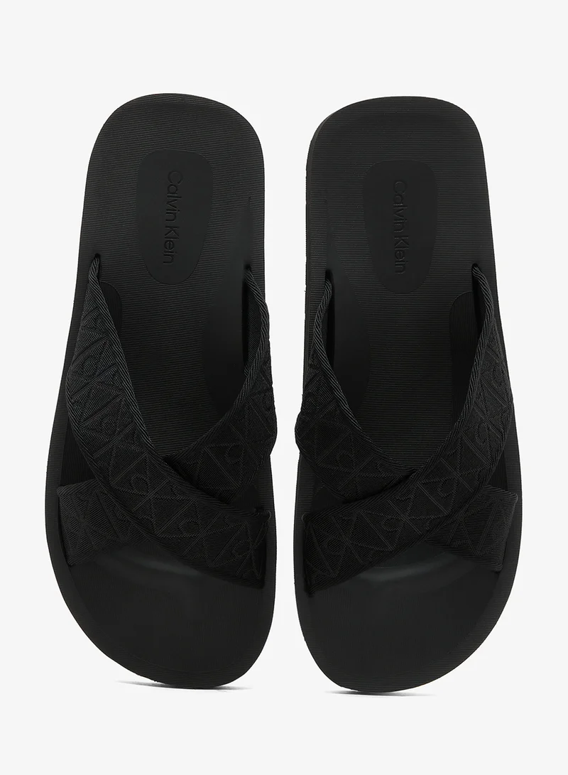 Calvin Klein  Leonidas - Logo Webbing Sandals for Men | Best Price UAE