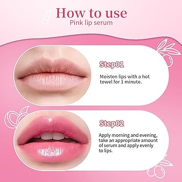 2PCS Pink Lip Serum Plumper Color Changing Lip Gloss Hydrating Lip Plumping Serum Extreme Lip Plumper for Women Moisturizing Lip Stain Nourishing Repair Lip Oil Tinted Plump Lip Gloss - Image 5
