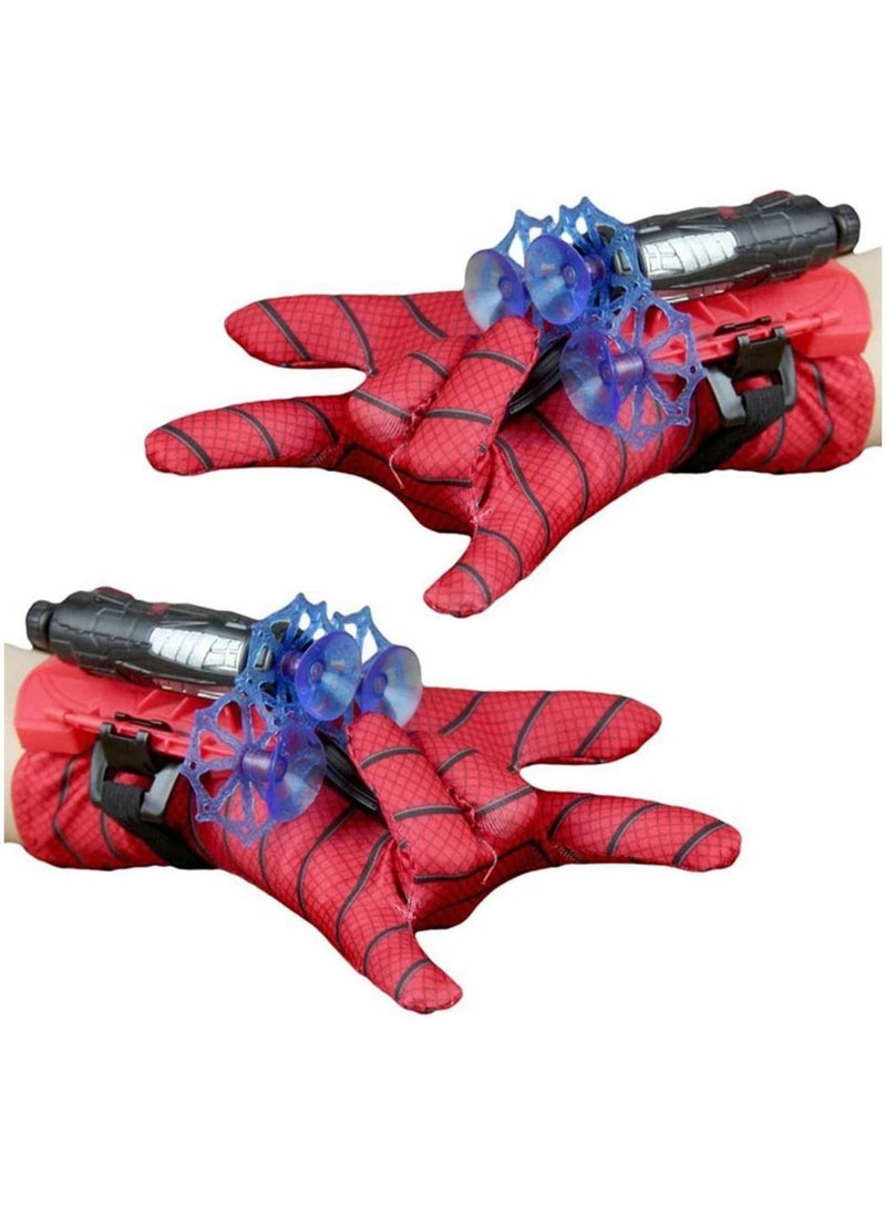 SYOSI Launcher Gloves for Spiderman, Super Hero Web Shooter for Kids, Spider-Man Dual Launcher Gloves Educational Toys, Spider Launcher Wrist Toys Launcher Wrist Toy Costume Cosplay Hero Props Gift  - Image 1
