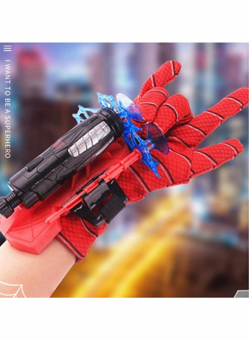 SYOSI Launcher Gloves for Spiderman, Super Hero Web Shooter for Kids, Spider-Man Dual Launcher Gloves Educational Toys, Spider Launcher Wrist Toys Launcher Wrist Toy Costume Cosplay Hero Props Gift  - Image 2
