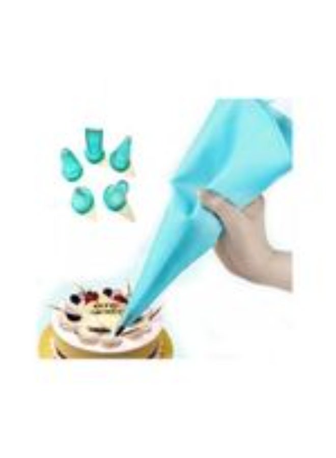 قمع لكريمة الخفق من سيليكون، 6 قطع تركواز - Image 5