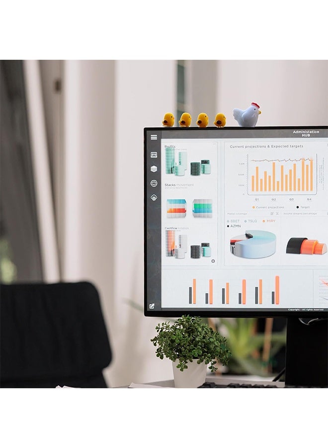 Car Ornament Mini Chickens 9PCS Cute Rearview Mirror Dashboard Center Console Display Decorations, Funny Interior Car Accessories for Automotive Window Home Office Garden - Image 3