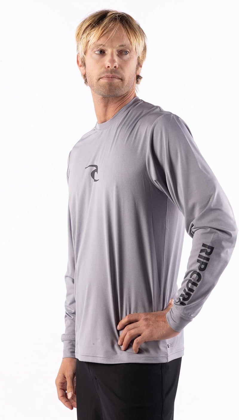 Rip Curl mens Long Sleeve Rashguard - Upf 50+ Sun Protection Surf Shirt, Loose Fit Rash Vest Rash Guard Shirt - Image 2
