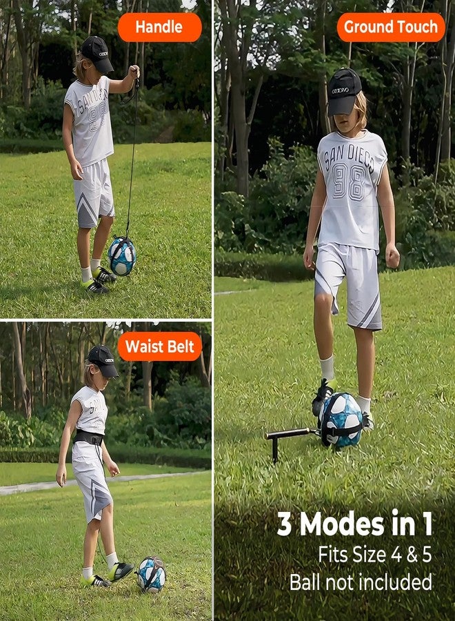 Xerceo 3 in 1 Soccer Training Aid, Inground Soccer Kick Touch Trainer, Hands Free Soccer Kick Trainer and Handle Soccer Kick Trainer for Kids(Fits Ball Size 4 and 5) - Image 5