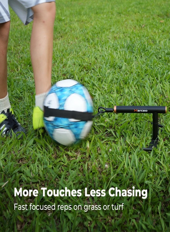 Xerceo 3 in 1 Soccer Training Aid, Inground Soccer Kick Touch Trainer, Hands Free Soccer Kick Trainer and Handle Soccer Kick Trainer for Kids(Fits Ball Size 4 and 5) - Image 3