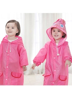 FASHION HOME Kids Lightweight Rain Coat Jacket Toddler 3D Cartoon Rainwear Hooded Poncho Outwear  - Image 1