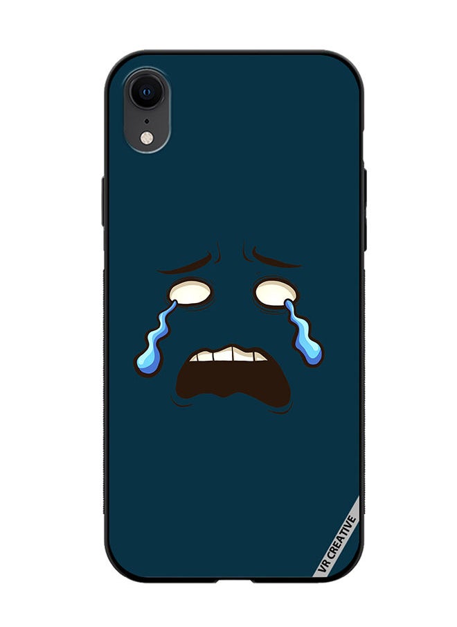VR CREATIVE - Protective Case Cover For Apple iPhone XR Crying Face Design Multicolour - Image 1