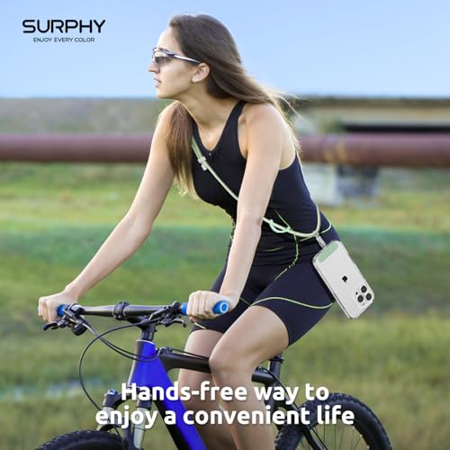SURPHY Phone Lanyard, Adjustable Phone Strap Crossbody with 2 Pack Phone Tether Tab, Premium Metal Buckles, Skin-Friendly, Universal Cell Phone Lanyard Crossbody for Women and Men, Green - Image 5
