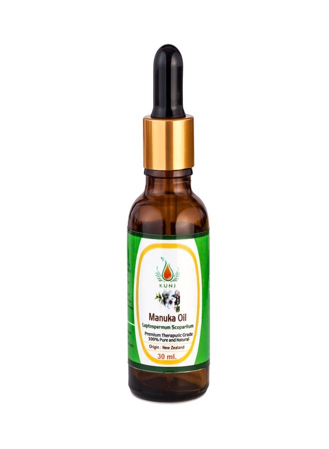 KUNJ Manuka Essential Oil (Leptospermum scoparium) 30ML - 100% Pure & Natural, Undiluted, Steam Distilled - Therapeutic Grade Oil for Skin, Hair, Oily Skin, Brittle Nails, Aromatherapy & Diffuser - Image 1