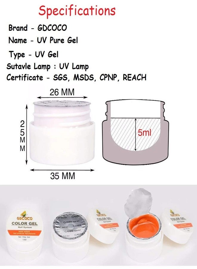 GDCOCO 5ml nail UV Gel soak off UV LED Nail Art Pure Color Gel paint color UV gel polish (GD-CG-5ml-150) - Image 3