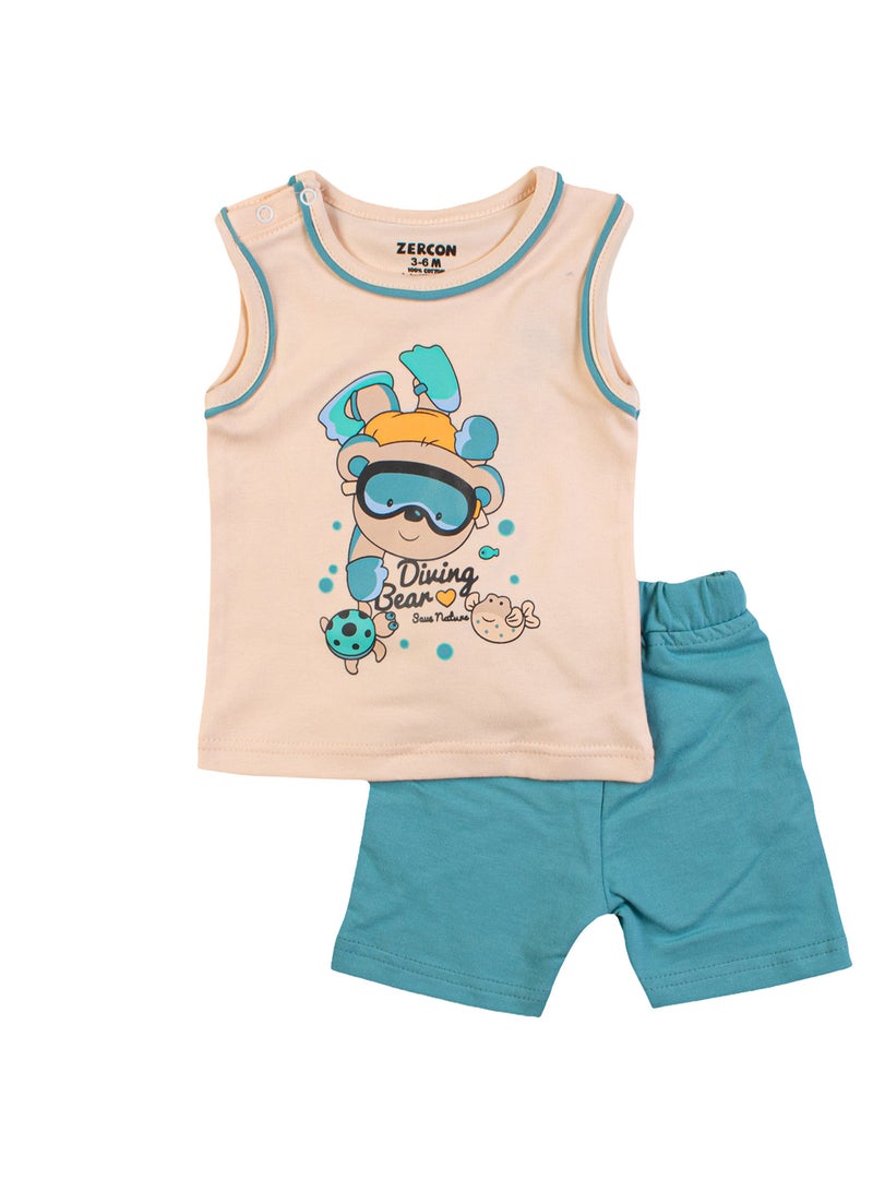 Zercon Summer Pajama Set for Newborn Babies 6297 - Image 1