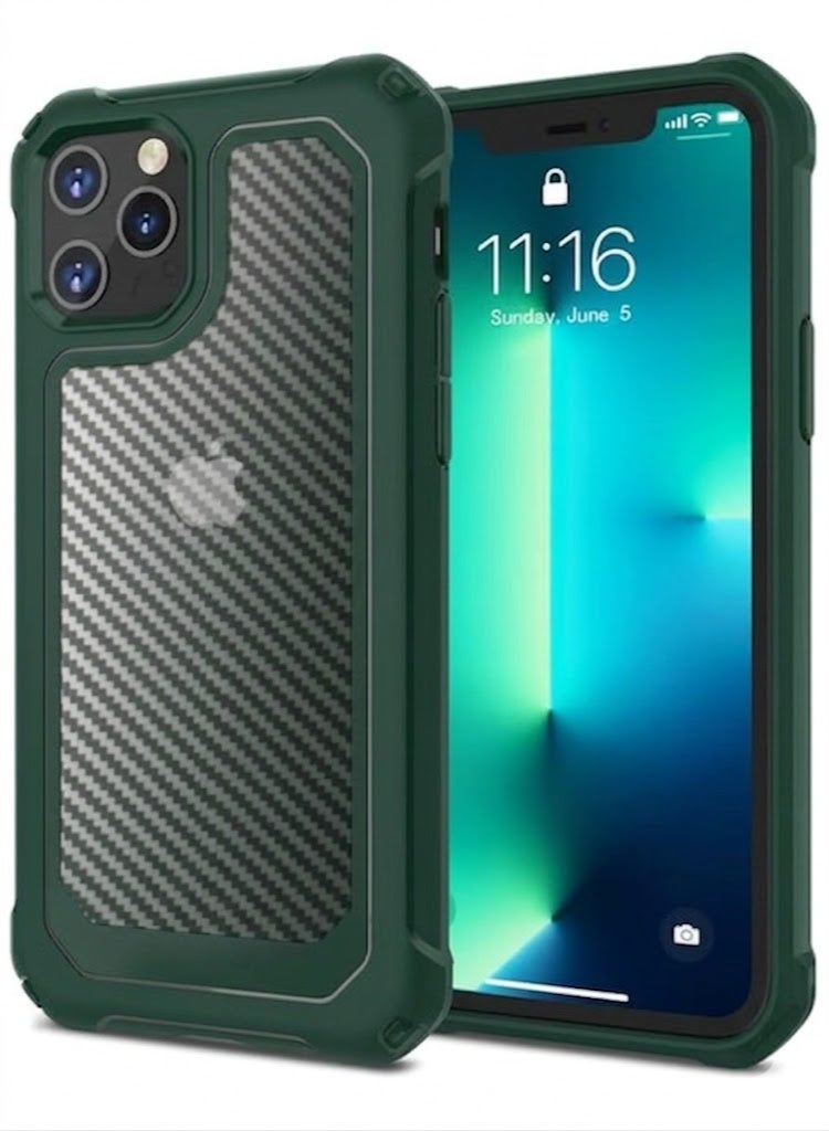 كوبلو جراب فاخر مقاوم للصدمات لهاتف iPhone 12 pro Max ، إطار غير لامع وشفاف - Image 1